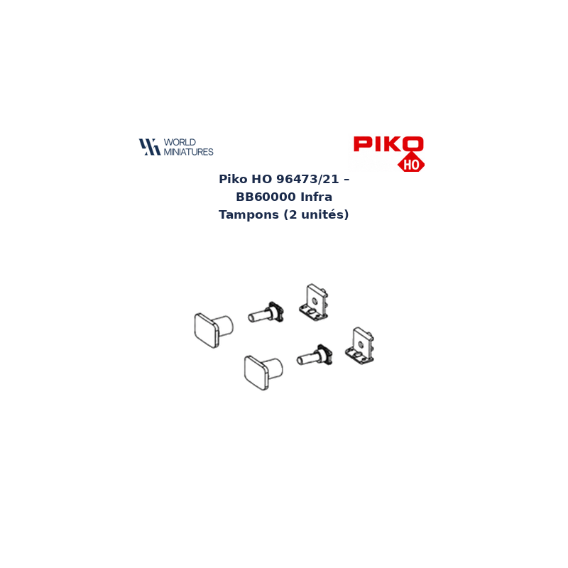 Piko HO 96473/21 – BB60000 Infra Tampons (2 unités)