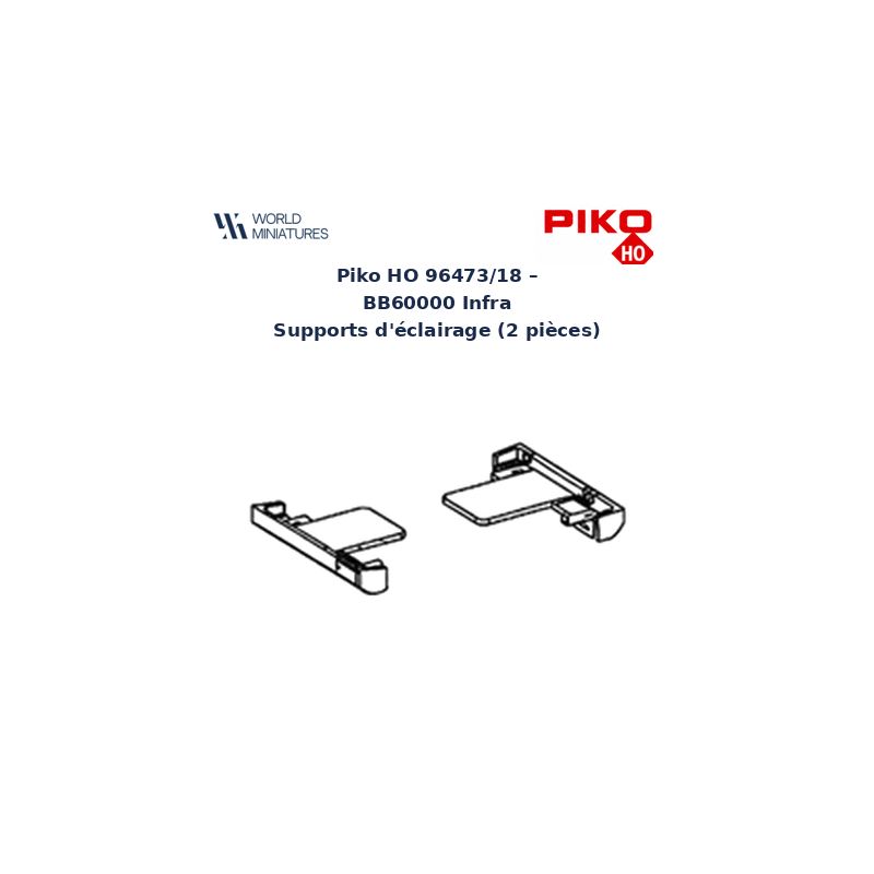 Piko HO 96473/18 – BB60000 Infra Supports d’éclairage (2 pièces)