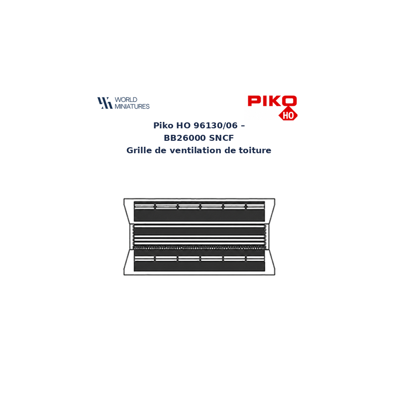 Piko HO 96130/06 – BB26000 SNCF Grille de ventilation de toiture