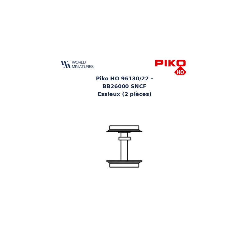 Piko HO 96130/22 – BB26000 SNCF Essieux (2 pièces)