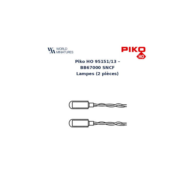 Piko HO 95151/13 – BB67000 SNCF Lampes (2 pièces)