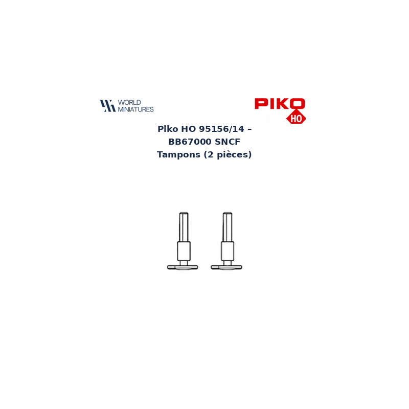 Piko HO 95156/14 – BB67000 SNCF tampons (2 pièces)