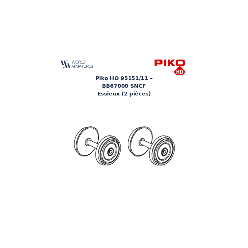 Piko HO 95151/11 – BB67000 SNCF Essieux (2 pièces)