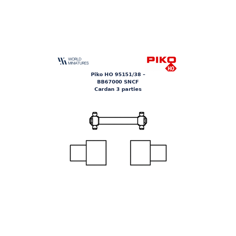 Piko HO 95151/38 – BB67000 SNCF Cardan 3 parties