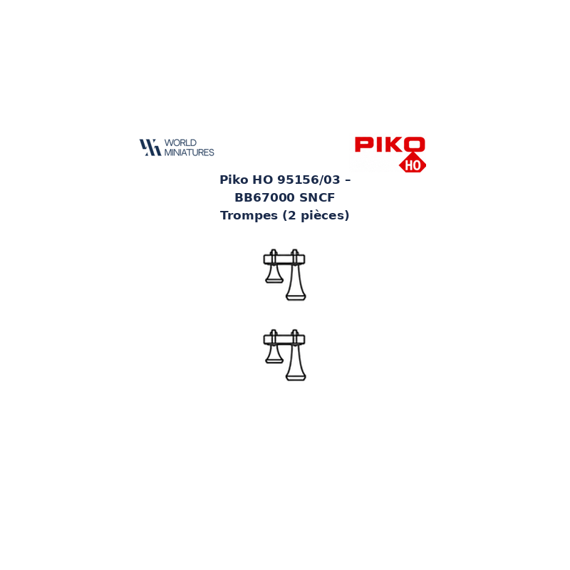 Piko HO 95156/03 – BB67000 SNCF trompes (2 pièces)