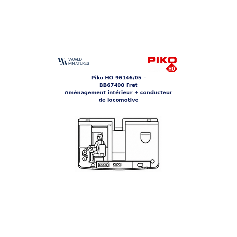 Piko HO 96146/05 – BB67400 Fret Aménagement intérieur + conducteur de locomotive