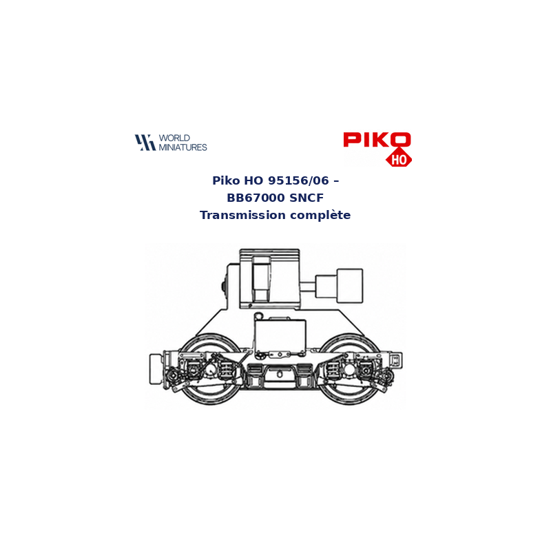 Piko HO 95156/06 – BB67000 SNCF Transmission complète
