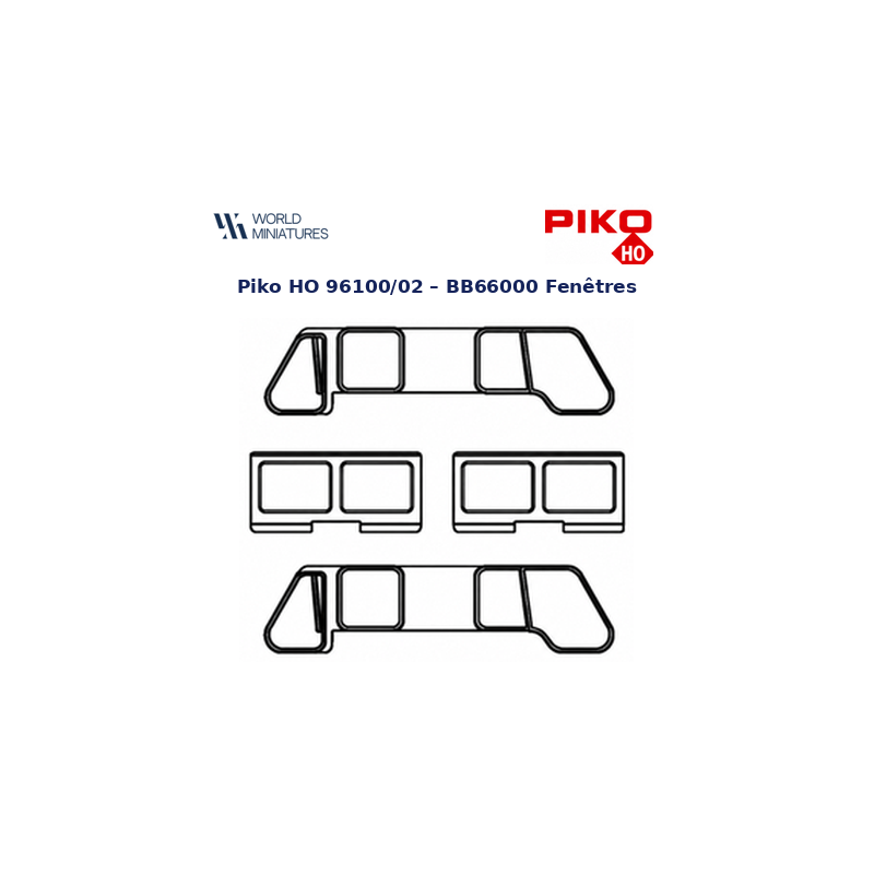 Piko HO 96100/02 –BB66000 Fenêtres