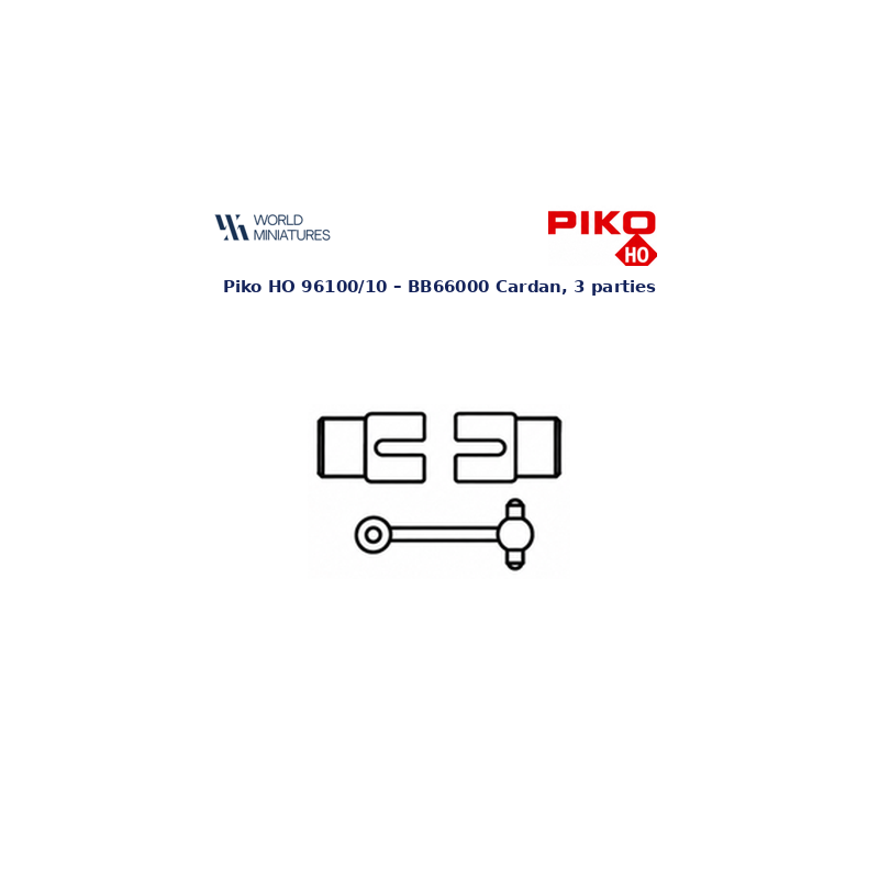 Piko HO 96100/10 – BB66000 Cardan, 3 parties