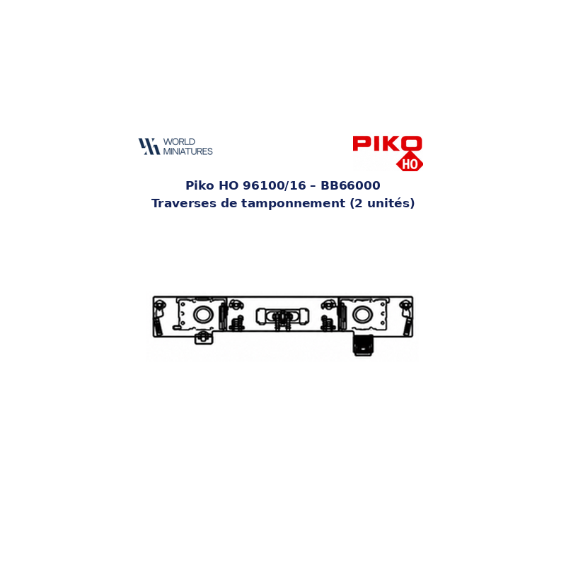 Piko HO 96100/16 – BB66000 Traverses de tamponnement (2 unités)