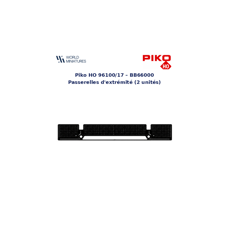 Piko HO 96100/17 – BB66000 Passerelles d’extrêmité (2 unités)