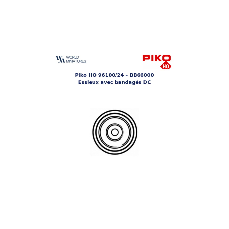 Piko HO 96100/24 – BB66000 Essieux avec bandagés DC