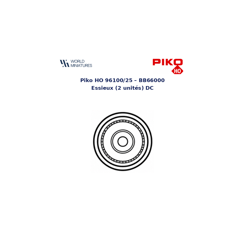 Piko HO 96100/25 – BB66000 Essieux (2 unités) DC