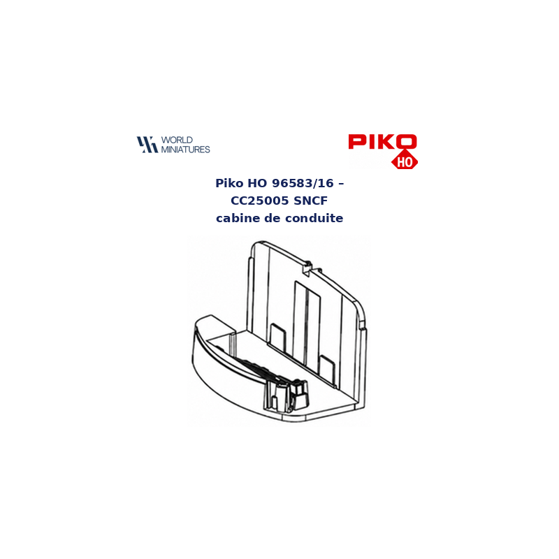 Piko HO 96583/16 – CC25005 SNCF cabine de conduite