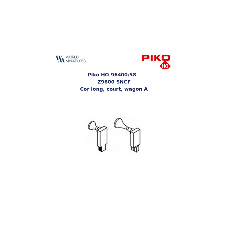 Piko HO 96400/58 – Z9600 SNCF Cor long, court, wagon A