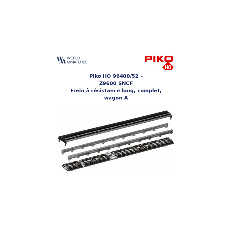 Piko HO 96400/52 – Z9600 SNCF Frein à résistance long, complet, wagon A