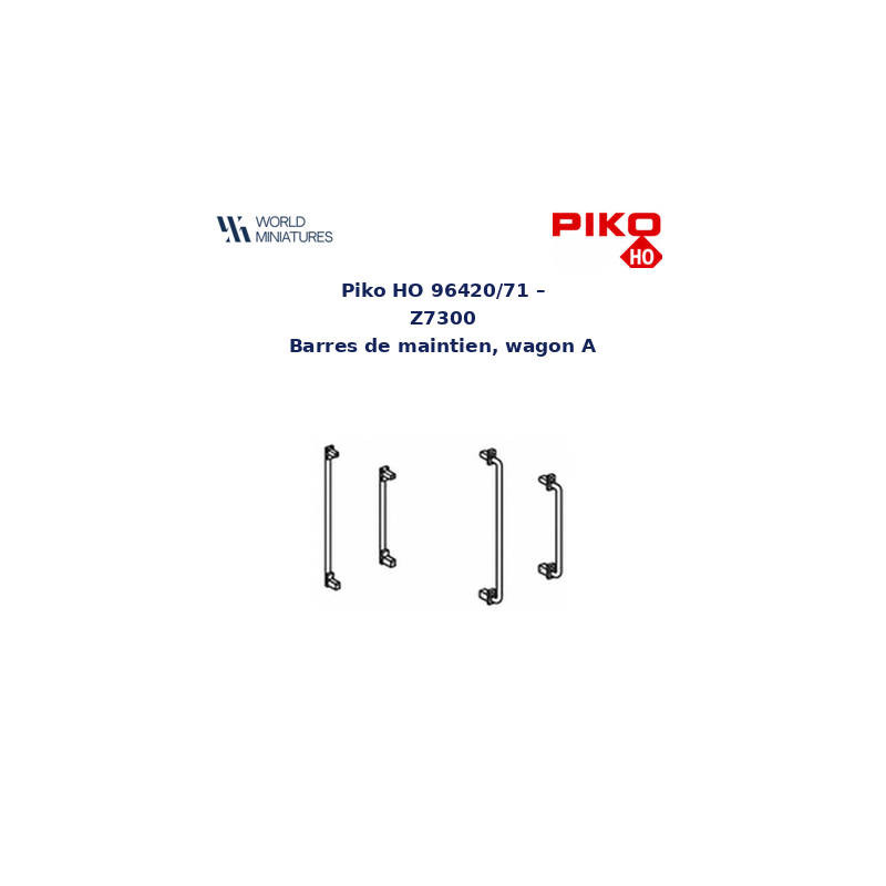 Piko HO 96420/71 – Z7300 Barres de maintien, wagon A