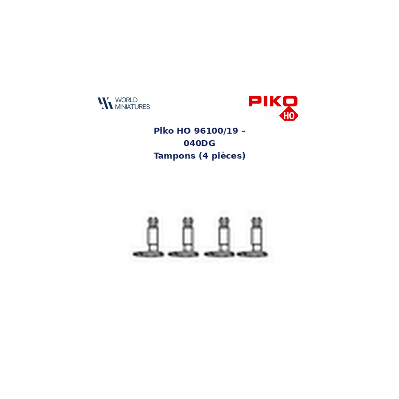 Piko HO 96100/19 – 040DG Tampons (4 pièces)