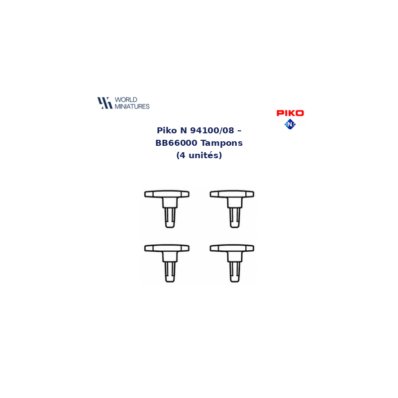 Piko N 94100/08 – BNB66000 Tampons (4 unités)