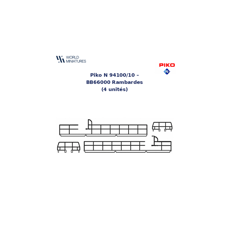 Piko N 94100/10 – BB66000 Rambardes (4 unités)