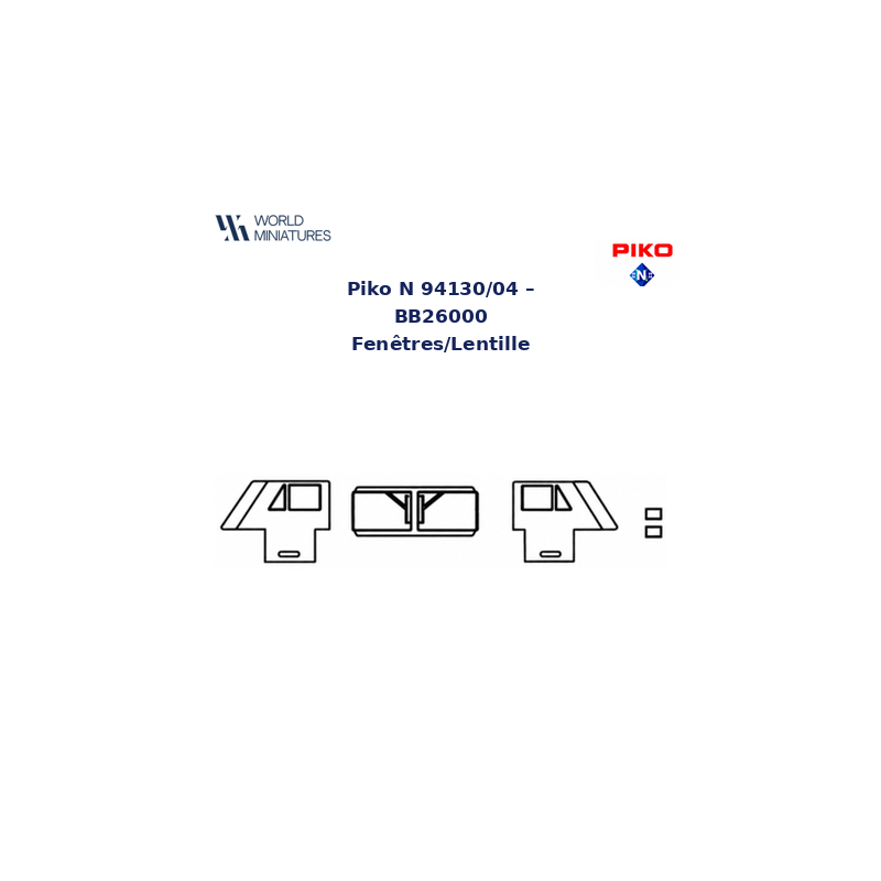 Piko N 94130/04 – BB26000  Fenêtres/Lentille