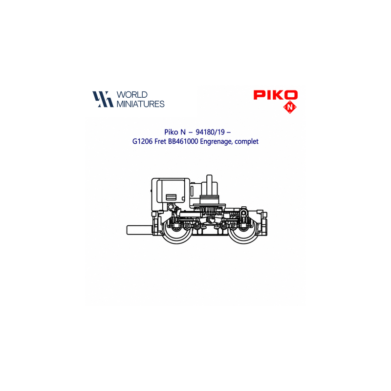Piko N - 94180/19 - G1206 Fret BB461000 Engrenage, complet