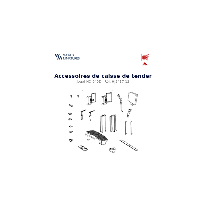 Jouef HO 040D – HJ2417-12 – Accessoires de caisse de tender