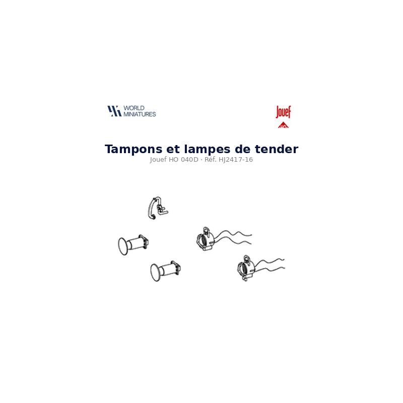 Jouef HO 040D – HJ2417-16 – Tampons et lampes de tender