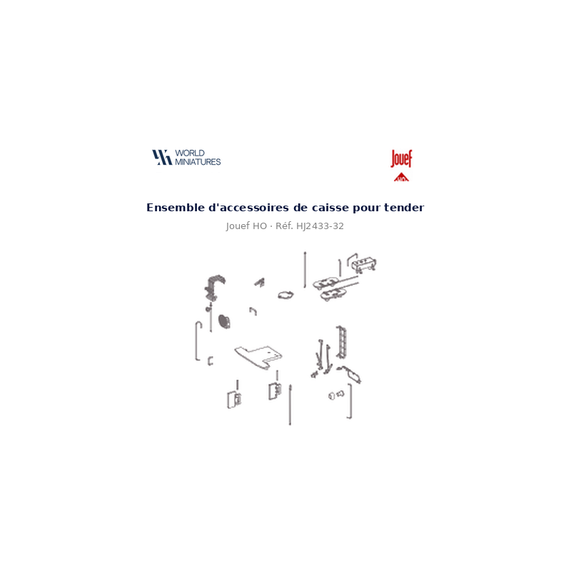 Jouef HO – HJ2433‑32 – Ensemble d’accessoires de caisse pour tender