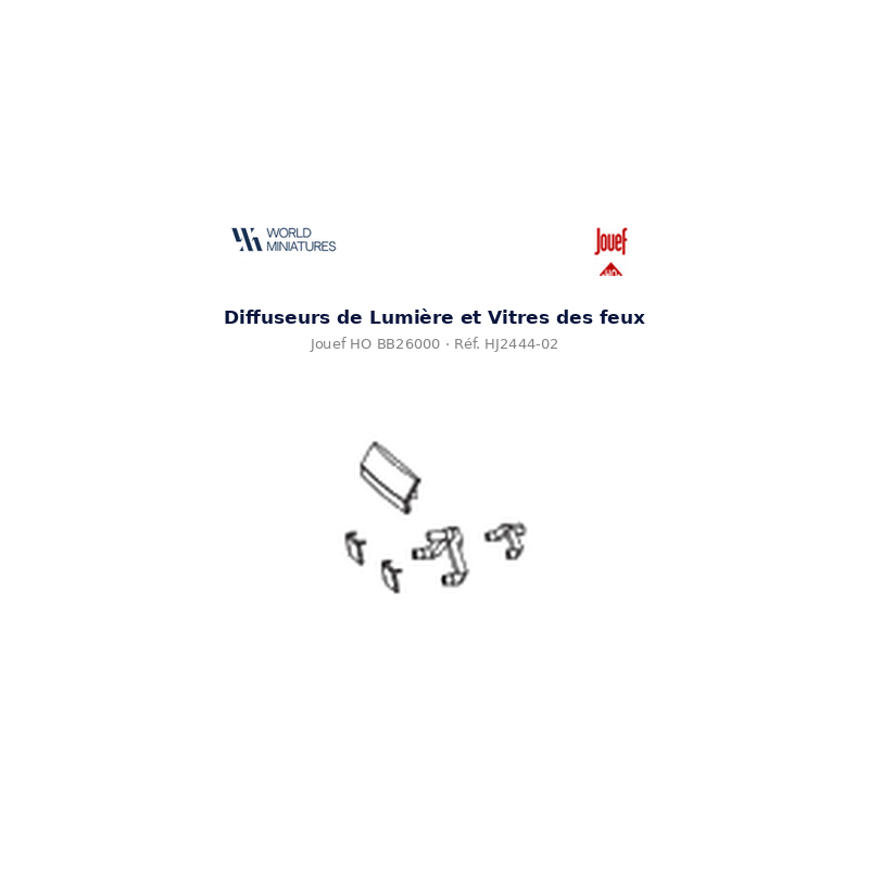 Jouef HO BB26000 – HJ2444-02 – Diffuseurs de Lumière et Vitres des feux