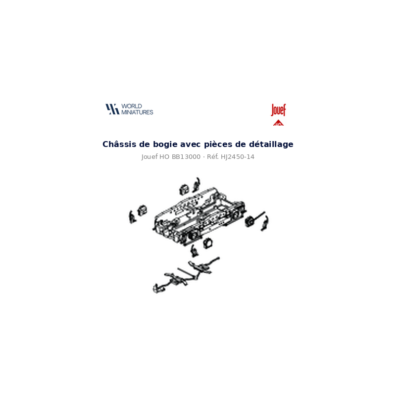 Jouef HO BB13000 – HJ2450-14 – Châssis de bogie avec pièces de détaillage