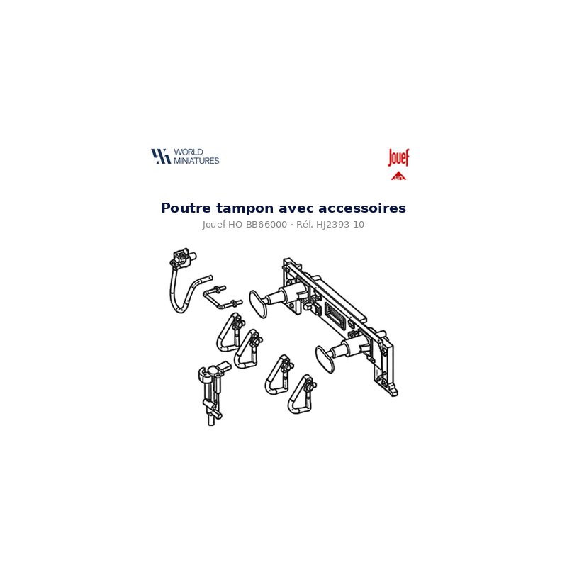 Jouef HO BB66000 – HJ2393-10 – Poutre tampon avec accessoires
