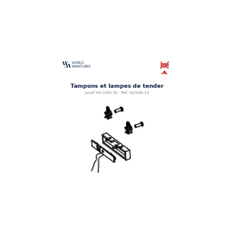 Jouef HO 140C38 - HJ2406-14 - Tampons et lampes de tender