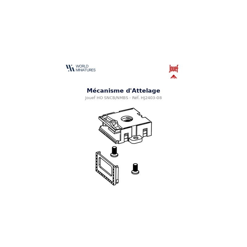 Jouef HO SNCB/NMBS – HJ2403-08 – Mécanisme d’Attelage