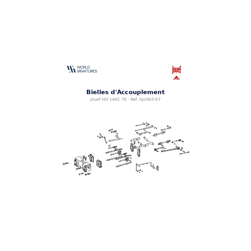 Jouef HO 140C 70 – HJ2405-07 – Bielles d’Accouplement