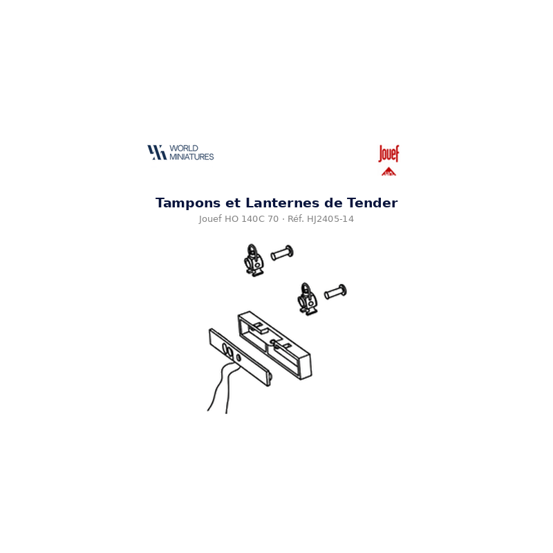 Jouef HO 140C 70 – HJ2405-14 – Tampons et Lanternes de Tender