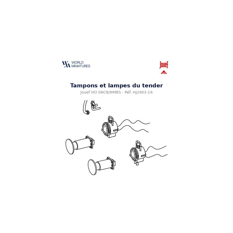 Jouef HO SNCB/NMBS - HJ2403-16 - Tampons et lampes du tender