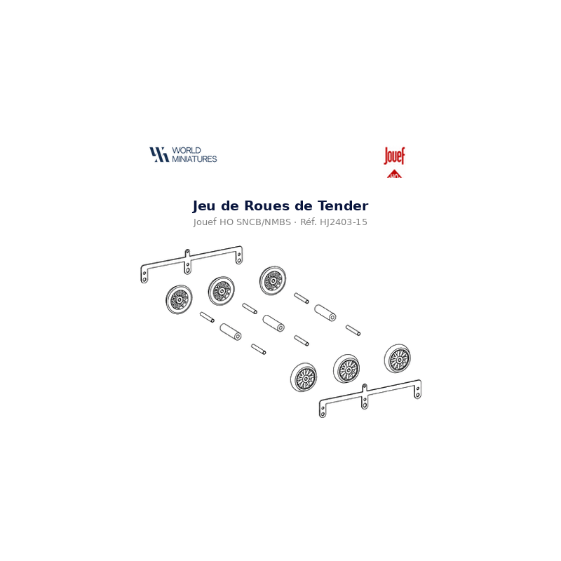 Jouef HO SNCB/NMBS – HJ2403-15 – Jeu de Roues de Tender