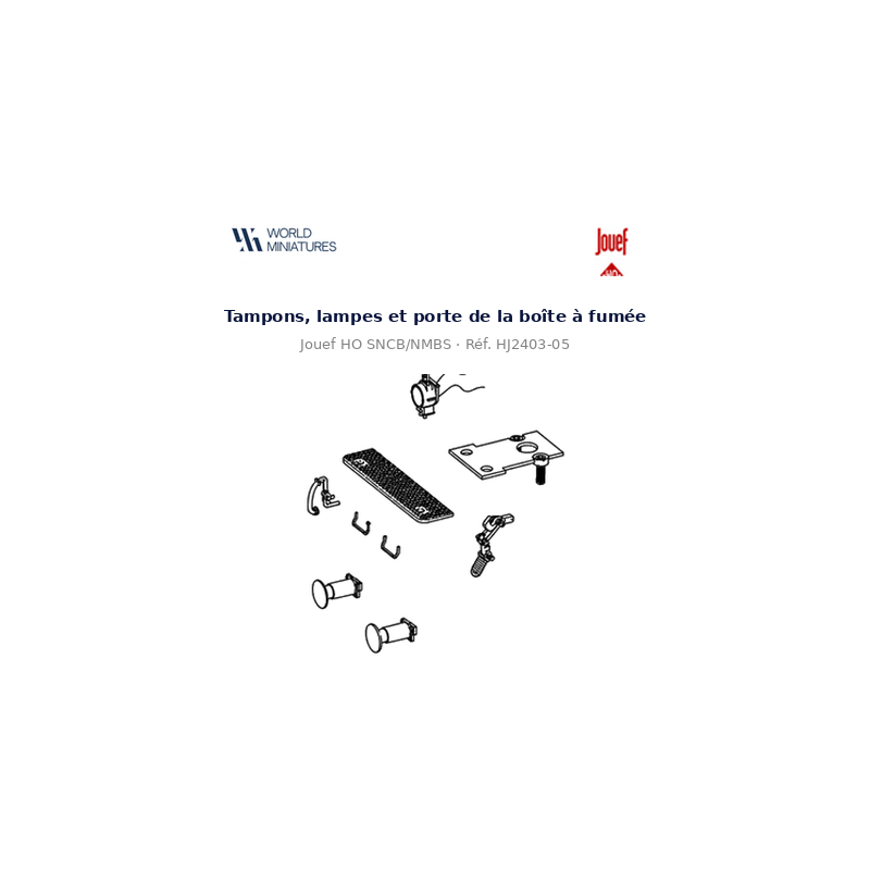 Jouef HO SNCB/NMBS – HJ2403-05 – Tampons, lampes et porte de la boîte à fumée