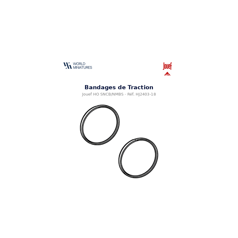 Jouef HO SNCB/NMBS – HJ2403-18 – Bandages de Traction