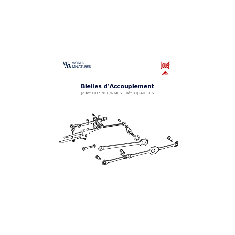 Jouef HO SNCB/NMBS – HJ2403-06 – Bielles d’Accouplement