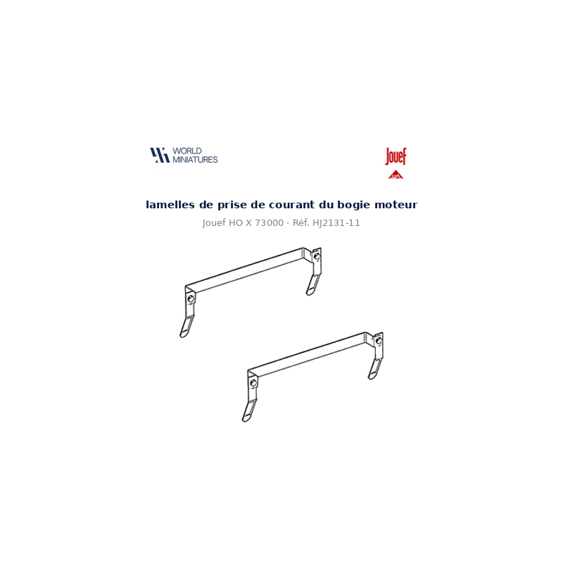 Jouef HO X 73000 – HJ2131-11 –  lamelles de prise de courant du bogie moteur
