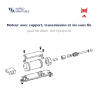 Jouef HO 040D – HJ2404‑04 – Moteur avec support, transmission and vis sans fin