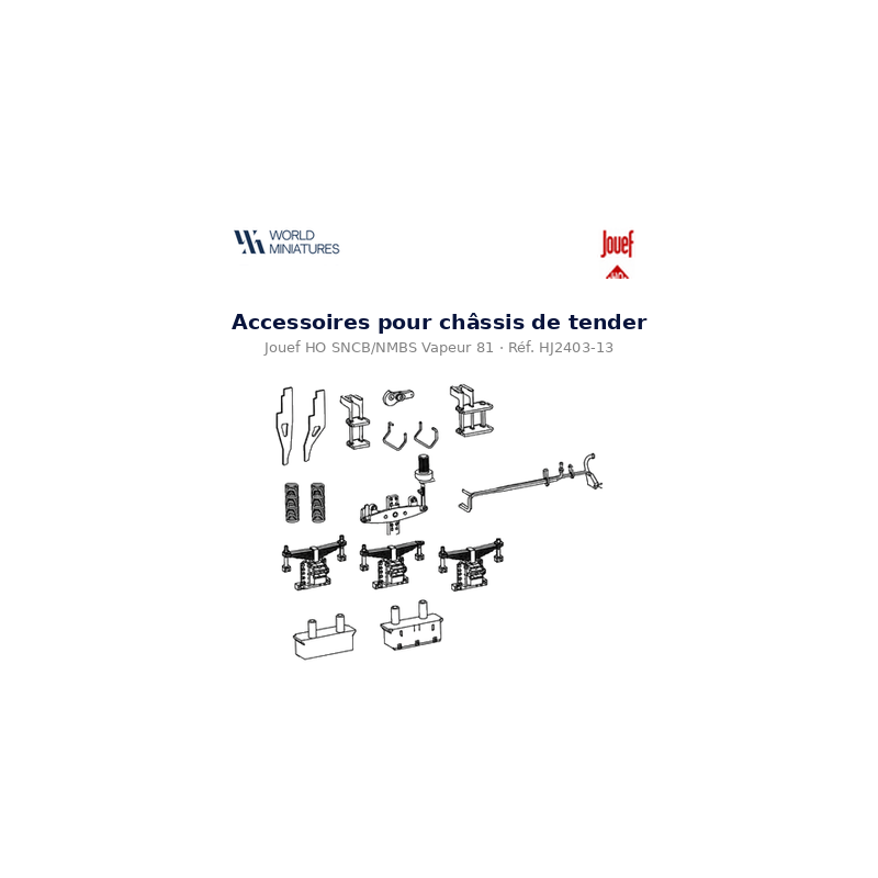Jouef HO	HJ2403-13	SNCB/NMBS Vapeur 81 accessoires pour châssis de tender