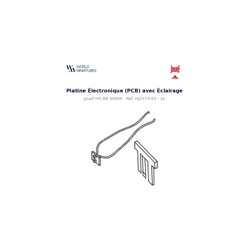 Jouef HO BB 66000 – HJ2374-03 – Platine Électronique (PCB) avec Éclairage