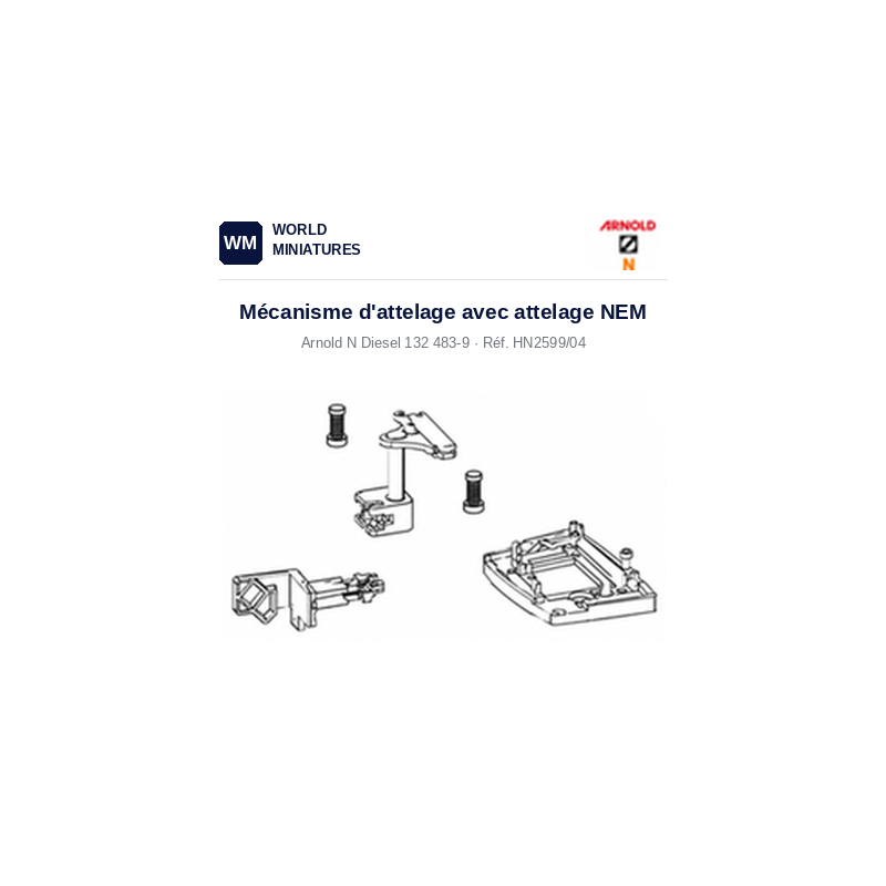 Arnold N	HN2599/04	Diesel 132 483-9 mécanisme d’attelage avec attelage NEM