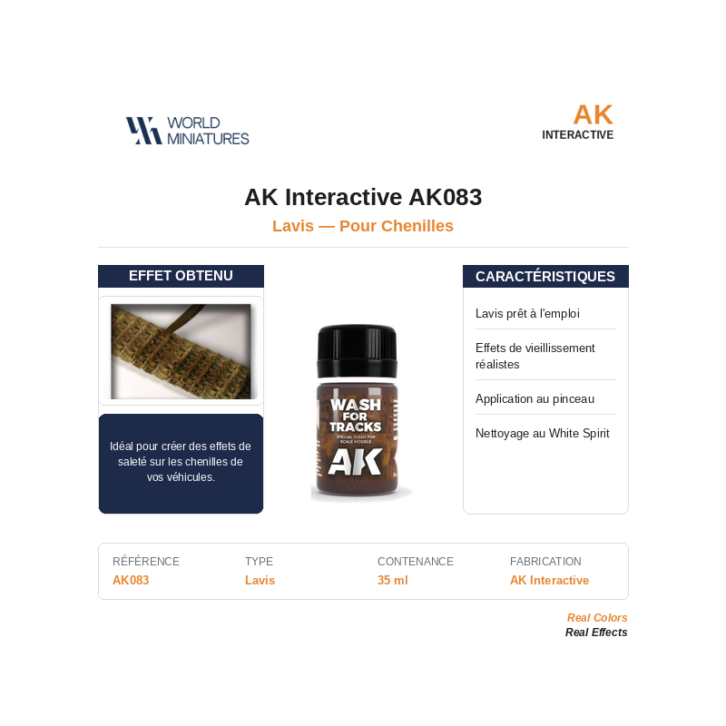AK Interactive AK083 – Lavis Émail pour Chenilles – 35 ml