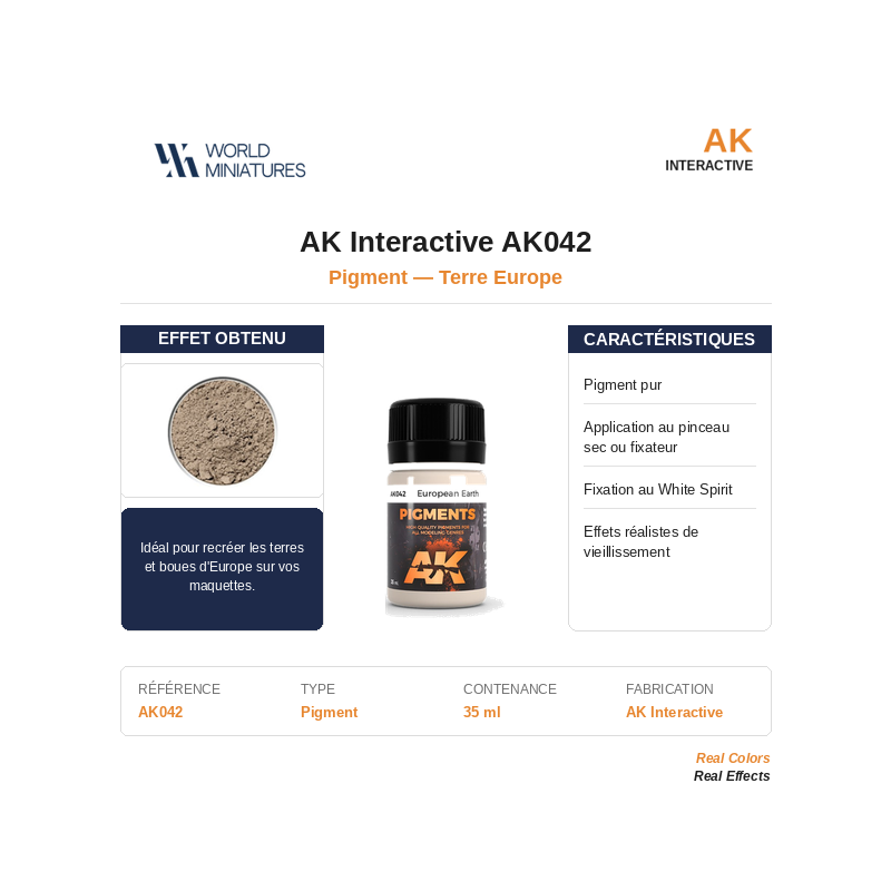 AK Interactive AK042 – Pigments Terre Europe – 35 ml
