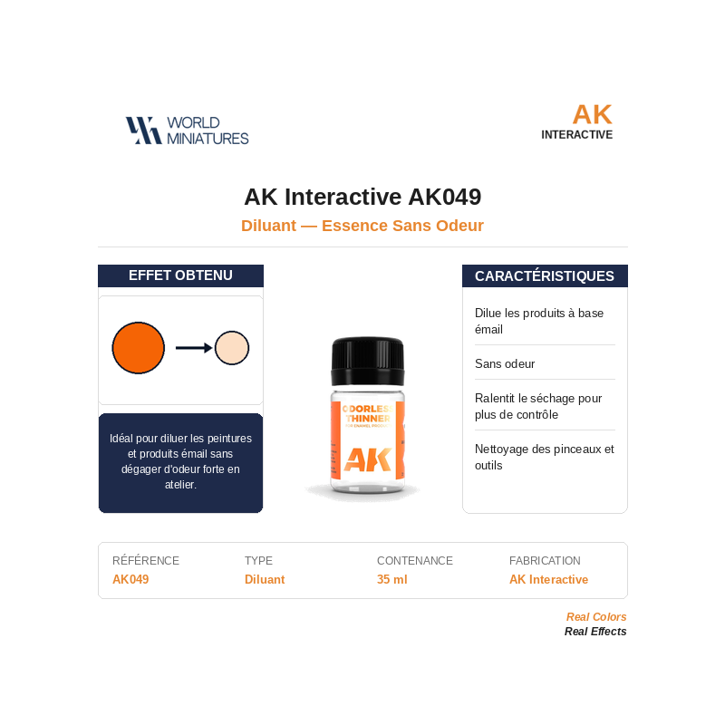 AK Interactive AK049 – Essence Sans Odeur (35 ml)