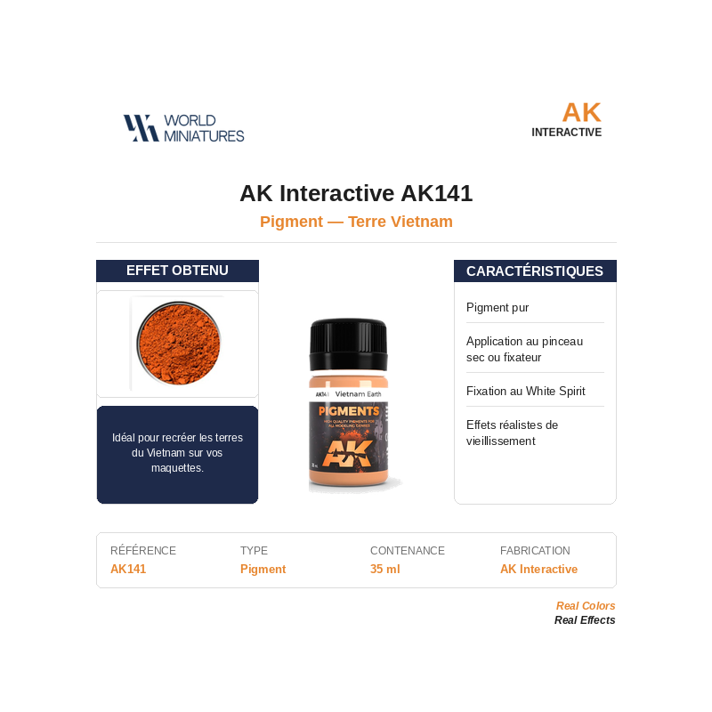 AK Interactive AK141 – Pigment Terre Vietnam – 35 ml